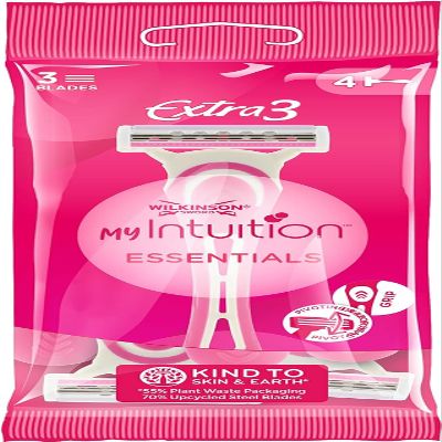 Wilkinson Sword Extra 3 Beauty Disposable Razor - 3 Blades Razor for Women - for Sensitive Skin - Pink Color Razors