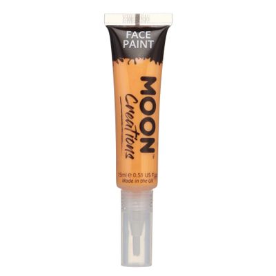 Face & Body Paint with Brush Applicator by Moon Creations - 0.50fl oz - Orange