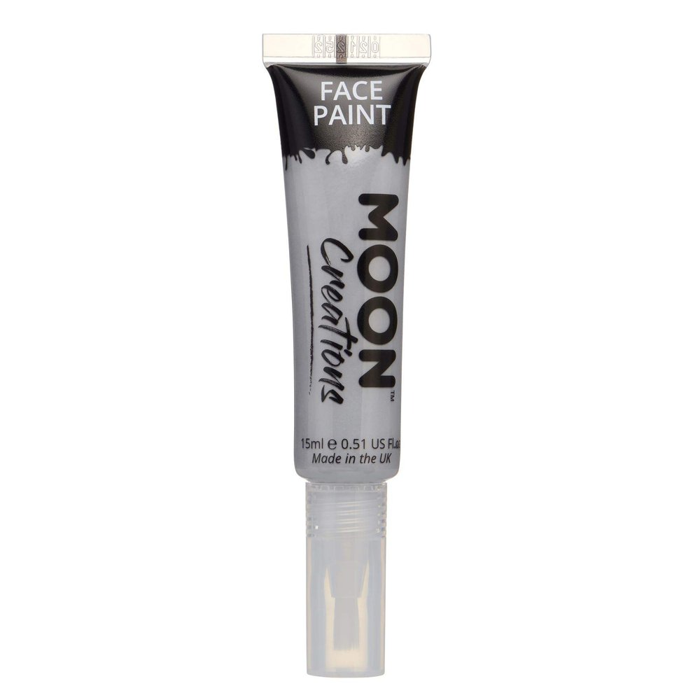 Face & Body Paint with Brush Applicator by Moon Creations - 0.50fl oz - Grey