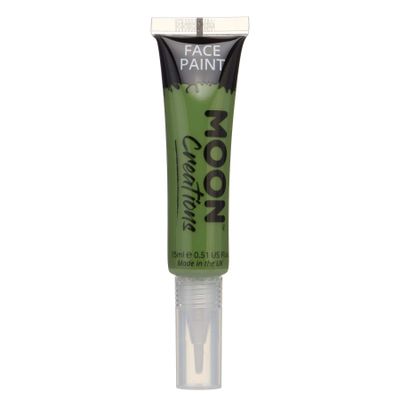 Face & Body Paint with Brush Applicator by Moon Creations - 0.50fl oz - Green