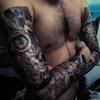 Amyzor 18.9x6.7 Large Temporary Tattoo Stickers 8 Sheets for Teens Guys Men Women, Sexy Fake Tattoo Biker Tattoo Sleeves Waterproof Body Stickers for Full Arms Shoulders Chest & Back, Black 2 view 4