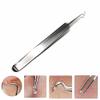 Superior ZRL Stainless Steel Blackhead Acne Blemish Pimple Extractor Remover Needles Bend Curved Blackhead Acne Clip Tweezer Face Care Tool view 3