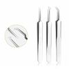 Superior ZRL Stainless Steel Blackhead Acne Blemish Pimple Extractor Remover Needles Bend Curved Blackhead Acne Clip Tweezer Face Care Tool view 1
