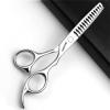 SHARENDS 6/6.5 inch Professional Hair Scissors - Barber Scissors - Stainless Steel - Silver - Modern Style - Right Hand - 6 Inch Teeth-A view 3