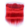 Ruma Hair 8A Rihanna #Red Brazilian Silky Straight Virgin Human Hair Weave Weft Extensions 3 Bundle Deals With Free Part Pre Plucked 13x4 Ear to Ear Full Lace Frontal Closure 4Pcs Lot (20+22 24 26) view 2