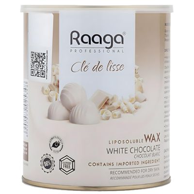 Raaga Professional White Chocolate Liposoluble Body Wax | Soft Wax for Hair Removal | Gently Removes Unwanted Hair & Tan | Nourishes & Hydrates Skin | For Dry Skin | 27.05 Fl Oz/800ml
