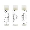 Andaz Press Personalized Milestone Birthday Party Lip Balm Party Favors, Black and White Modern, Audrey's 65th Birthday, 12-Pack, Custom view 2