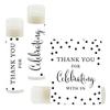 Andaz Press Bridal Shower Bachelorette Party Lip Balm Party Favors, Black and White Modern, Thank You for Celebrating With Us, 12-Pack view 1