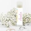 Andaz Press Personalized Wedding Party Lip Balm Party Favors, Tropical Floral Garden Party, Thank You, Bride & Groom Names and Date, Bridesmaid Lip Gloss 12-Pack, Custom view 4