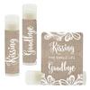 Andaz Press Bridal Shower Bachelorette Party Lip Balm Party Favors, Burlap Lace, Kissing The Single Life Goodbye, Bridesmaid Lip Gloss 12-Pack Bachelorette Party Favors Fall Bridal Shower Decorations view 1