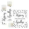 Andaz Press Bridal Shower Bachelorette Party Lip Balm Party Favors, Black and White Modern, Kissing the Single Life Goodbye, 12-Pack view 1