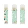 Andaz Press Personalized Milestone Birthday Party Lip Balm Party Favors, Peach Mint Green Floral Garden Party, Audrey's 65th Birthday, 12-Pack, Custom view 2