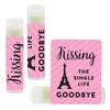 Andaz Press Bridal Shower Bachelorette Party Lip Balm Party Favors, Paris Eiffel Tower, Kissing the Single Life Goodbye, 12-Pack view 1