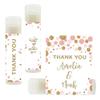Andaz Press Personalized Wedding Party Lip Balm Party Favors, Pink Faux Gold Glitter Confetti Dots, Thank You, Bride & Groom Names and Date, 12-Pack, Custom view 1
