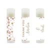 Andaz Press Personalized Wedding Party Lip Balm Party Favors, Pink Faux Gold Glitter Confetti Dots, Thank You, Bride & Groom Names and Date, 12-Pack, Custom view 2