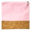 101 BEACH Custom Embroidery Canvas and Cork Cosmetic Pouch Bag - Personalize with Name or Monogram (Pink without Embroidery) view 1