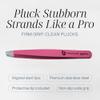 2-Pack Slant Tip Stainless Steel Tweezers for Eyebrows - Professional Precision Tweezing for Facial Hair view 3