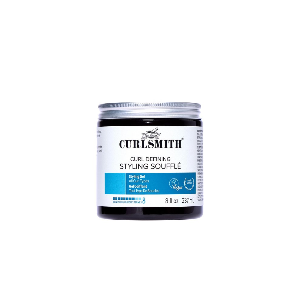 CURLSMITH - Curl Defining Styling Souffl - Vegan Medium Hold Styling Gel for Wavy, Curly and Coily Hair (8oz)