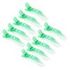 10pcs/set Multicolor Croc Clips Transparent Plastic Hairdresser Clip Hair Styling Sectioning Barrettes Professional Non Slip Alligator Clip Salon DIY Accessories Hairpins (10pcs-Green) view 3