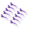 10pcs/set Multicolor Croc Clips Transparent Plastic Hairdresser Clip Hair Styling Sectioning Barrettes Professional Non Slip Alligator Clip Salon DIY Accessories Hairpins (10pcs-Purple) view 3