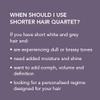White Hot Short Hair Quartet, brightening hair care regime with texturising styling cream for shorter white & grey hair, purple shampoo view 2