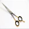 German Professional Barber Hairdressing Scissors Shears 1 Pair With Gold Rings Size 6.5" & 6" view 4