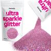 Hemway Premium Ultra Sparkle Glitter Multi-Purpose Metallic Flake for Nail Art, Cosmetic Graded, Makeup, Festival and Hair 100g / 3.5oz - Microfine (1/256 0.004 0.1mm) - Pink Holographic view 1