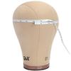 GEX 20"-24" Cork Canvas Block Head Mannequin Head Wig Display Styling Head With Mount Hole 20" view 2