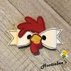 Chicken Vinyl Hair Bow view 2