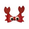 Crab Vinyl Hair Bow view 1
