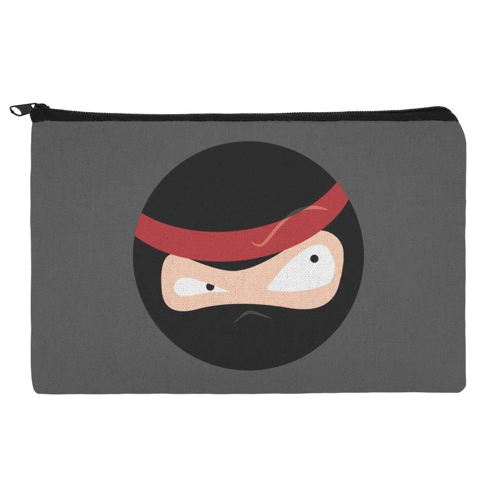 Ninja Face Head Funny Makeup Cosmetic Bag Organizer Pouch