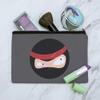 Ninja Face Head Funny Makeup Cosmetic Bag Organizer Pouch view 2