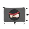 Ninja Face Head Funny Makeup Cosmetic Bag Organizer Pouch view 4
