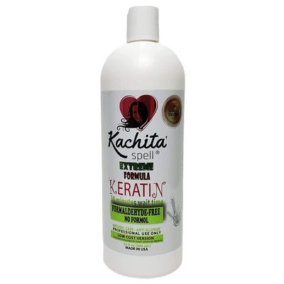 Brazilian Keratin Treatment Formaldehyde Free Kachita Spell Hair Straighteners 32 floz 1 Litre No Formol Made in USA
