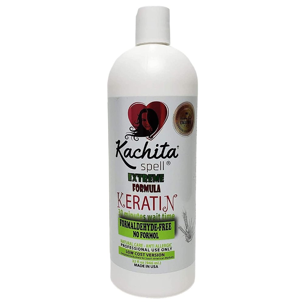 Brazilian Keratin Treatment Formaldehyde Free Kachita Spell Hair Straighteners 32 floz 1 Litre No Formol Made in USA