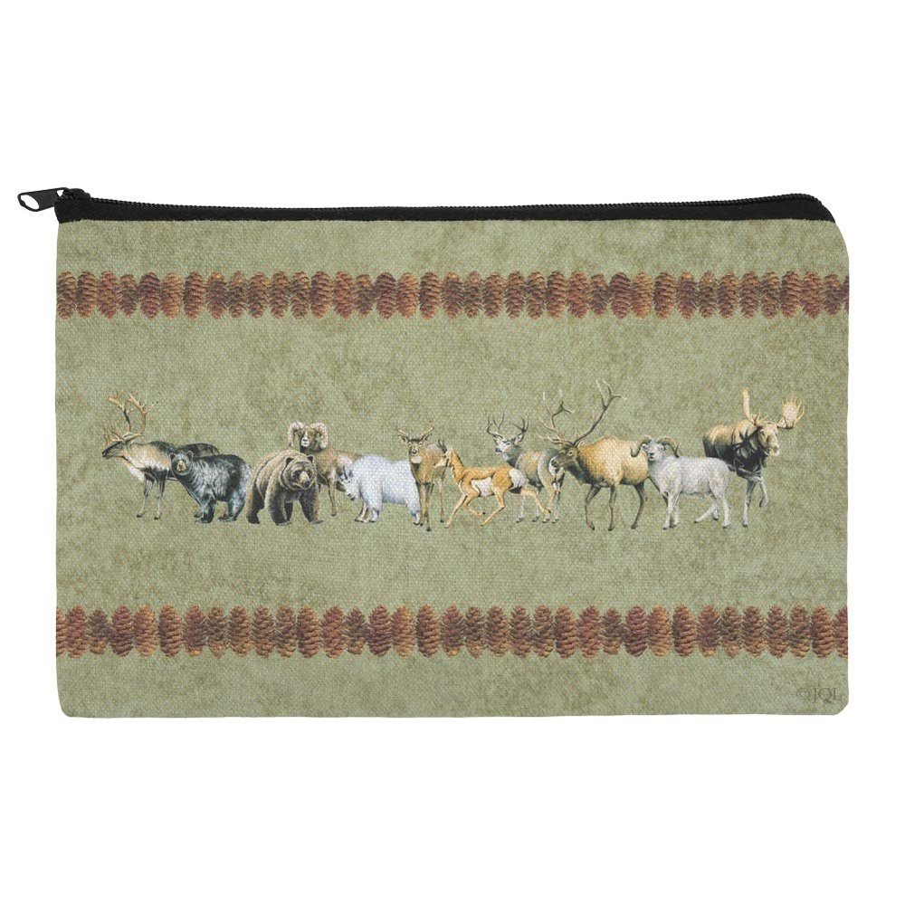 Hunting Big Game Deer Elk Bear Makeup Cosmetic Bag Organizer Pouch