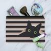 Black Cat In Window Makeup Cosmetic Bag Organizer Pouch view 2