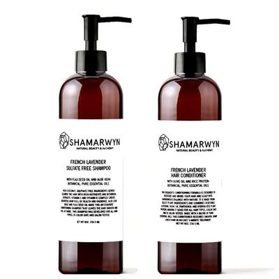 French Lavender Shampoo & Conditioner Set Sulfate Free Natural-Organic Essential Oils Color Safe 8oz ea