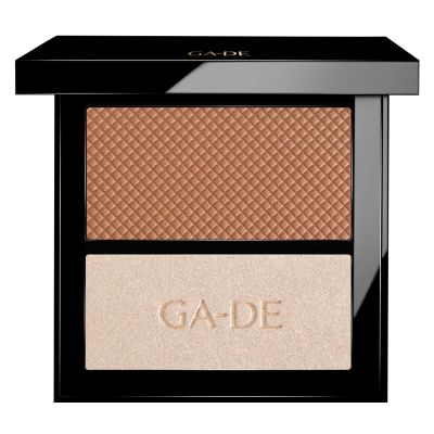 GA-DE Velveteen Blush and Shimmer Duet, 12 - Formulated with Micronized Pearls and Pigments for Sculpting Face and Dcollet - Paraben-Free - 0.26 oz