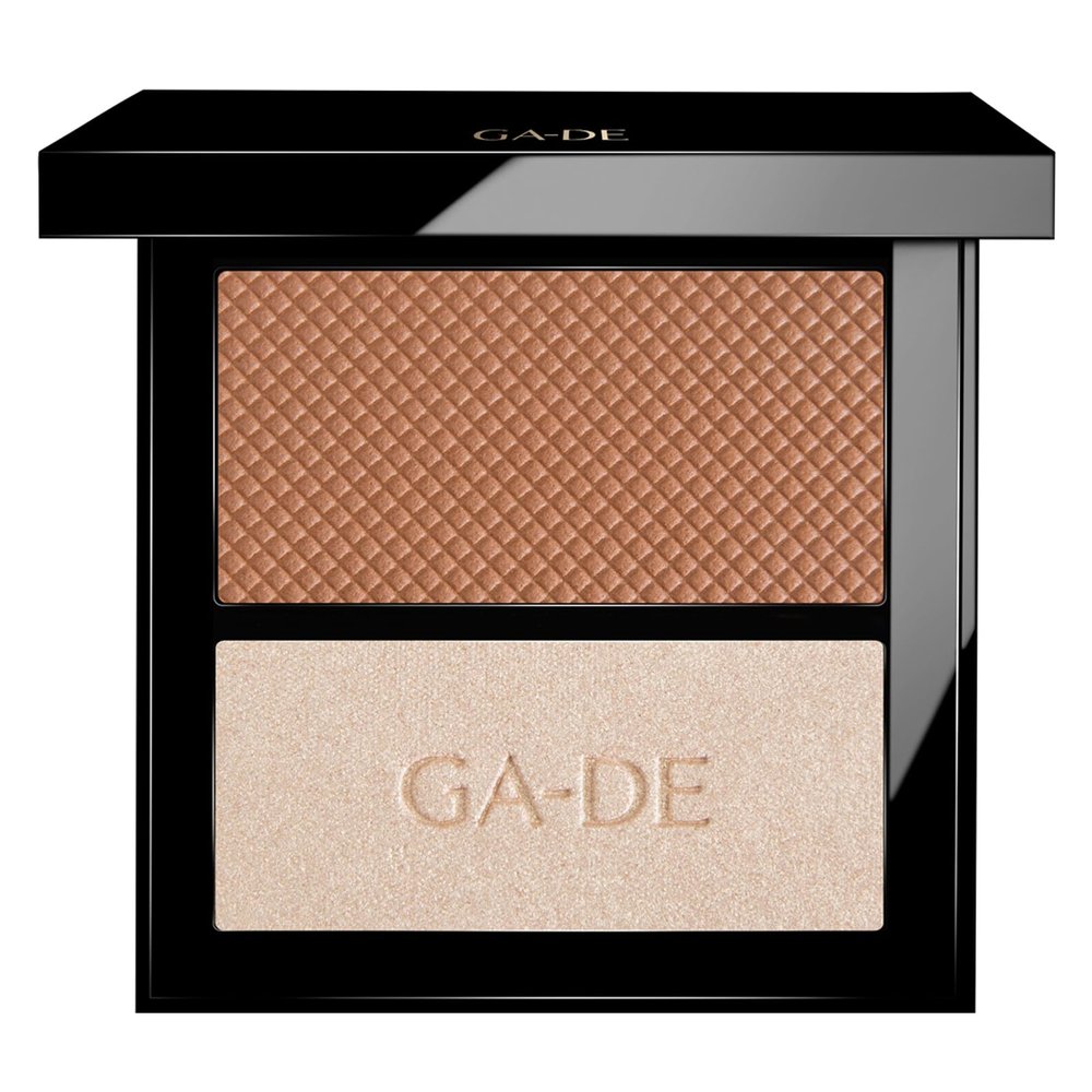 GA-DE Velveteen Blush and Shimmer Duet, 12 - Formulated with Micronized Pearls and Pigments for Sculpting Face and Dcollet - Paraben-Free - 0.26 oz