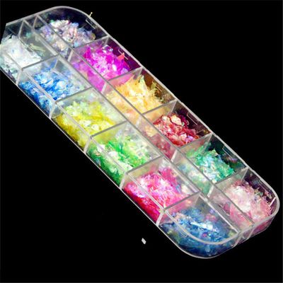 1 set Candy Glass Paper Nail Flakes Holograplic Irregular Colorful Sequins Paillette 3D Diy Sweet Color Candy Paper Tin Foil Manicure Nail Art Decoration Accessories