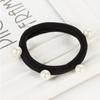 20PCS Faux Pearl Seamless Elastic Hair Tie Hair Rope Stretch Ponytail Holders Hair Band Headband Hair Accessories for Women Lady Girls (Black) view 4