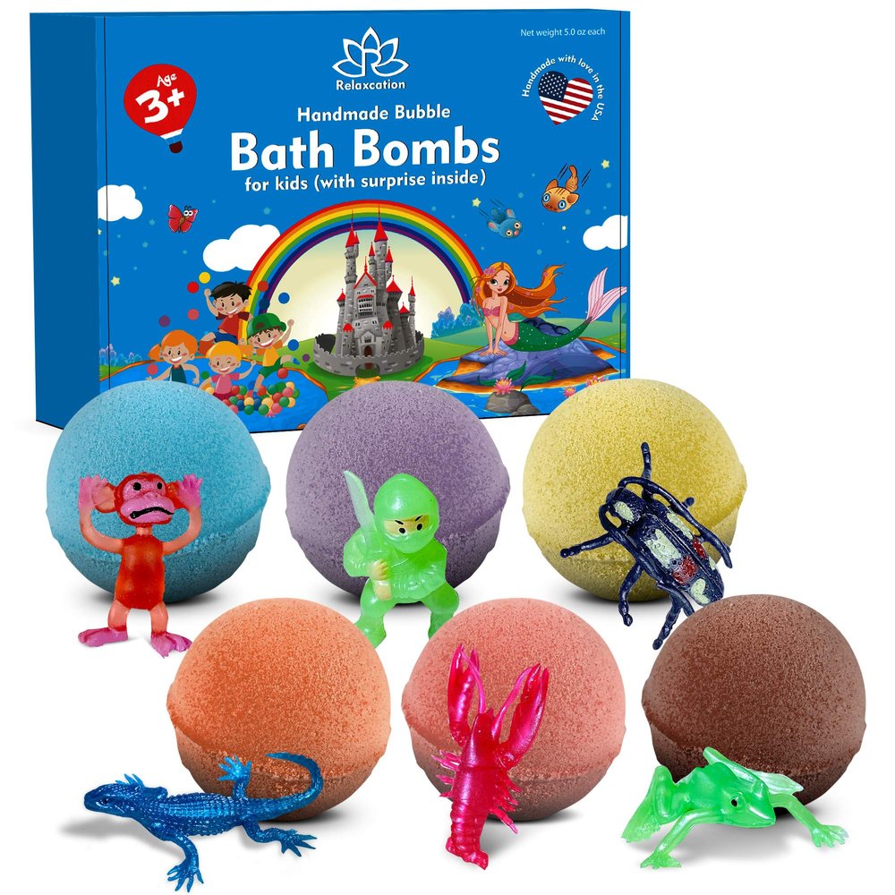 Bath Bombs for Kids Set with Toys Surprise Inside for Kids (Surprise Toys)