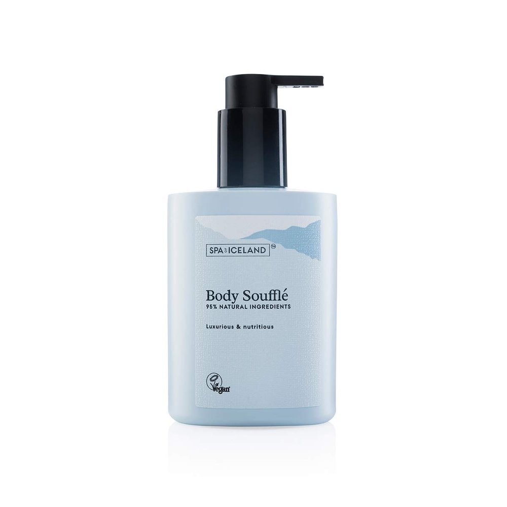 Spa Of Iceland Luxurious Body Souffle Natural Moisturizer - Nutritious Body Cream For Men & Women - Moisturizing Lotion For Dry Skin With Shea Butter, Coconut Oil, Almond Oil & Cacao Butter - 300ml