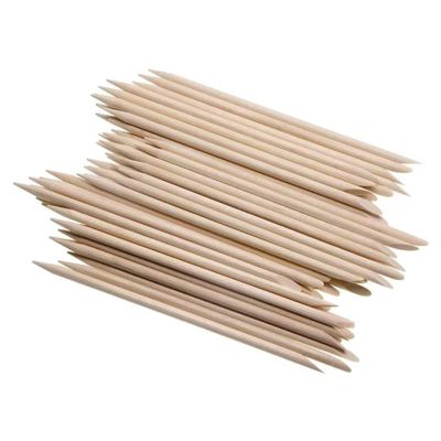 50 Pcs Orange Wood Nail Sticks Double Sided Multi Functional Cuticle Pusher Remover Manicure Pedicure Tool (50)