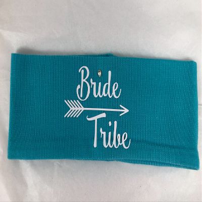 Bride Tribe, Arrow, Rhinestone, Headband, Green, White