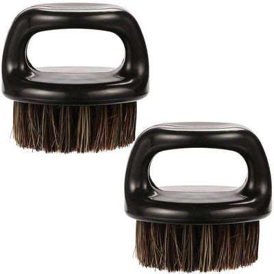 Borogo 2-Pack Beard Brush for Men - Men's Beard Brush (Essential Tool For Professional Barbering & Grooming Services), Brush Neck Face Duster Brush for Hairdressing Salon Household