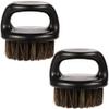 Borogo 2-Pack Beard Brush for Men - Men's Beard Brush (Essential Tool For Professional Barbering & Grooming Services), Brush Neck Face Duster Brush for Hairdressing Salon Household view 1