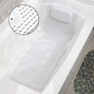 Bath Pillow, Full Body Spa Bath Mattress Cushion Pillow Soft Quilted Bathtub Mat with Breathable