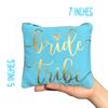 Bride Tribe Makeup Bags - Bridesmaid Favor for Bachelorette Party, Bridal Shower, Wedding. Cosmetics/Toiletries Bag, Wedding Survival Kit, Hangover Kit, Keepsake (3pc Bride Tribe, Blue) view 2